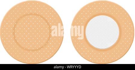 Medical plasters on a white background. Vector illustration. Stock Vector