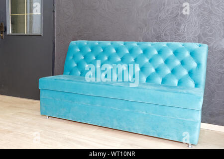 Luxury velour quilted sofa, home decor. Furniture design, classic interior and royal vintage Stock Photo
