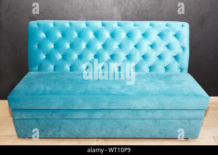 Luxury velour quilted sofa, home decor. Furniture design, classic interior and royal vintage Stock Photo
