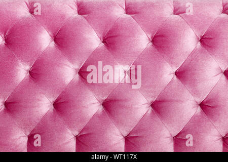 Luxury velour quilted sofa upholstery, home decor texture or background. Furniture design, classic interior and royal vintage material concept Stock Photo