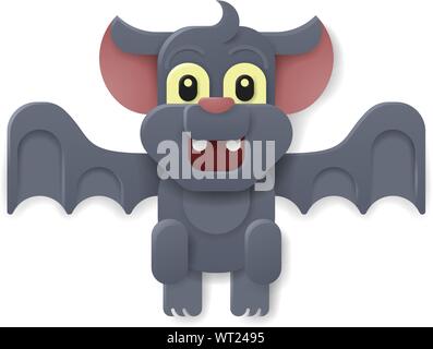 Halloween Cute Vampire Bat Cartoon Stock Vector Image & Art - Alamy