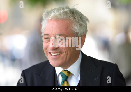 John Bercow MP - Speaker of the House of Commons - walking in Westminster, 10th September 2019 Stock Photo