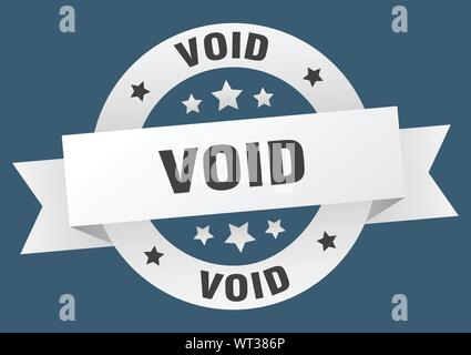 void ribbon. void round white sign. void Stock Vector
