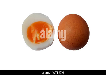boiled egg isolated on white background cutout Stock Photo
