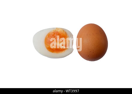 boiled egg isolated on white background cutout Stock Photo