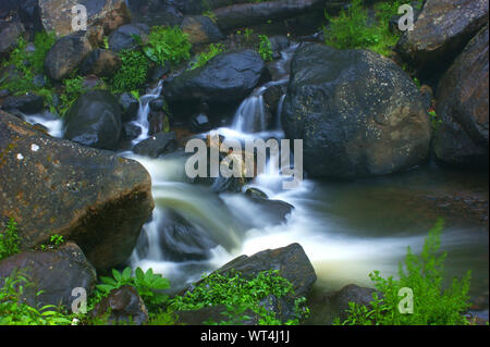 Curug Orok Waterfall, Garut, West Java, Indonesia Stock Photo