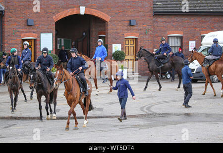 Crowds gather at the world famous Cheltenham festival. The Uk's premier National Hunt race meeting and a mecca for an army of traveling Irish fans Stock Photo