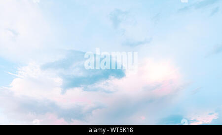 Beautiful evening sky with clouds, abstract blurred background, toned. Stock Photo