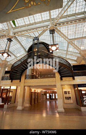 interior atrium of the rookery building Chicago Illinois USA Stock Photo