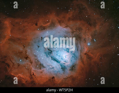 Great Lagoon Nebula in Sagittarius, Messier 8 Stock Photo