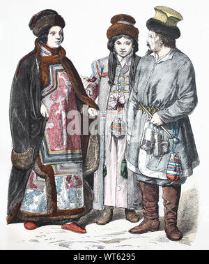 Kalmuck Kalmücken in traditional clothing Stock Photo - Alamy