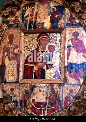 medieval, Byzantine, icon, old, antique, religion, Orthodox, Greek, Monastery, Church Stock Photo