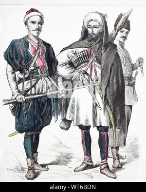 Fashion, Costumes, Clothes In The Caucasus, From The Left, Shepherds 