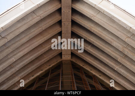 Sydney Opera House Roof  Ribs of Sails Close Up Detail Abstract. Daytime. Stock Photo