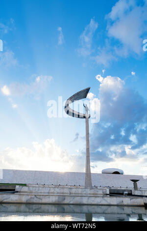 Memorial JK, located in Brasilia, DF/Brazil. Stock Photo