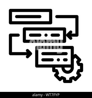 Gear Algorythm System Agile Element Vector Icon Stock Vector