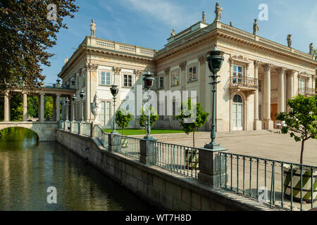 Summer morning at the Palace on the Isle in Lazienki Park, Warsaw, Poland. Stock Photo