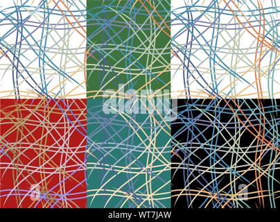 Beautiful abstract design template with black abstract line set on light background for print design. Vector illustration template. Geometric Stock Vector