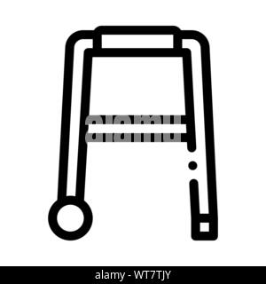 Walker Orthopedic Equipment With Rollers Vector Stock Vector