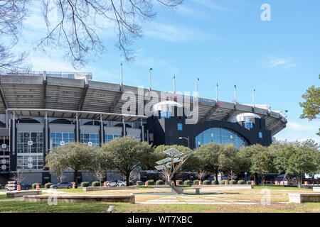 Charlotte, USA - February 24, 2019: View of the Bank of America Stadium in Charlotte, USA. The stadium is a football stadium with 75,412 seats. Stock Photo