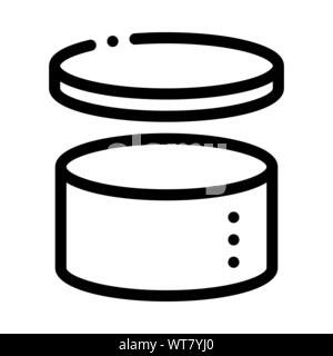 Cake Hat Round Carton Package Packaging Vector Stock Vector