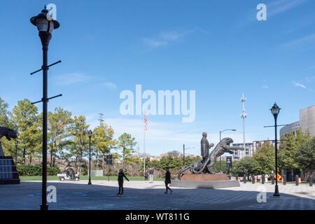 Charlotte, USA - February 24, 2019: View of the Bank of America Stadium in Charlotte, USA. The stadium is a football stadium with 75,412 seats. Stock Photo