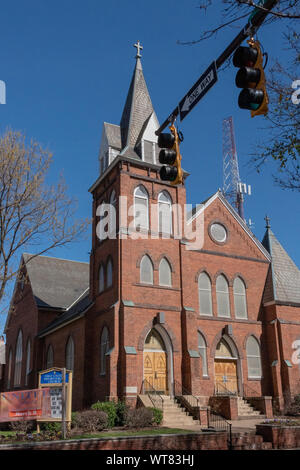 Charlotte, USA - February 24, 2019: View of the Presbyteria Church in Charlotte, USA. Stock Photo