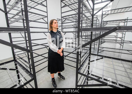 London, UK. 11th Sep, 2019.Quarters 2017, in Mona Hatoum's Remains to be Seen - A joint show with works by Mona Hatoum, Dóra Maurer and Harmony Hammond at White Cube Bermondsey Credit: Guy Bell/Alamy Live News Stock Photo