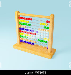 Abacus. Children's wooden toys, a wooden abacus Stock Photo
