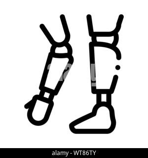 Prosthetics Of Arms And Leg Orthopedic Vector Icon Stock Vector