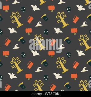 Halloween seamless  vector pattern Stock Vector