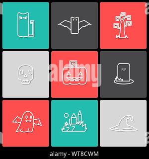 Halloween vector icon set  Stock Vector