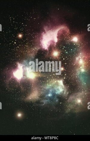 Illustration Starry Nebula Colorful Outer Space background Stock Photo ...