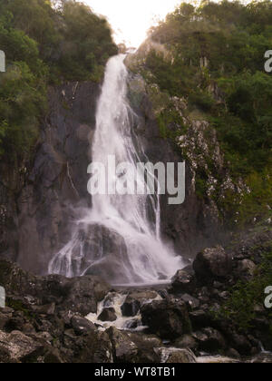 Aber Falls Rhaeadr Fawr in Coedydd Aber National Nature Reserve Abergwyngregn Gwynedd North Wales UK Stock Photo