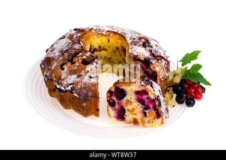 Homemade baking. Cupcake with fresh berries. Studio Photo Stock Photo