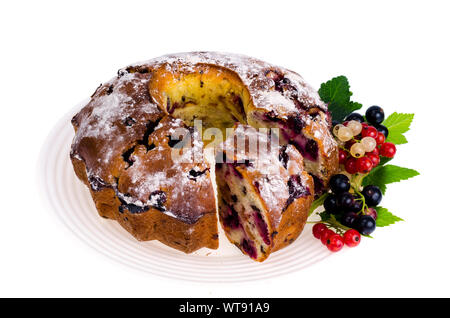 Homemade baking. Cupcake with fresh berries. Studio Photo Stock Photo