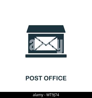 Post Office vector icon symbol. Creative sign from buildings icons collection. Filled flat Post Office icon for computer and mobile Stock Vector