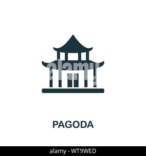 Pagoda vector icon symbol. Creative sign from buildings icons collection. Filled flat Pagoda icon for computer and mobile Stock Vector