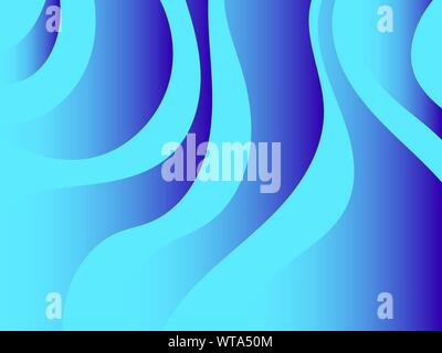 Waves with liquid gradien abstract background. Dynamic effect. Vector illustration Stock Vector