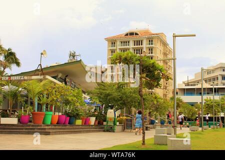 The Ben & Jerry's ice cream shop at the public plaza situated between Ashford Avenue and Condado public beach, on the northern coast of Puerto Rico. Stock Photo