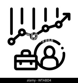 Graph Chart Avatar And Case Job Hunting Vector Stock Vector