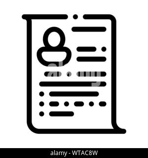 Candidate Curriculum Vitae CV Worksheet Vector Stock Vector