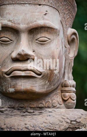 Statue in Angkor Wat temple Stock Photo