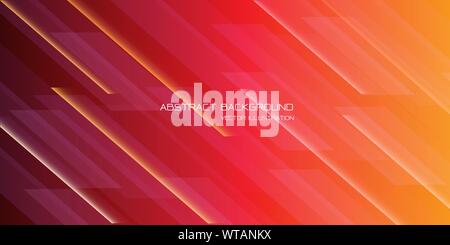 Abstract red yellow line geometric pattern design modern futuristic background vector illustration. Stock Vector