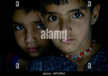 Brothers of Gujjar ethnicity at home Stock Photo