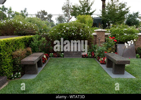 Merv Griffin gravesite at Pierce Brothers Westwood Village Memorial Park Cemetery, 1218 Glendon Avenue, Los Angeles, California Stock Photo