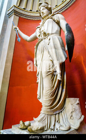 Vatican, Rome, Italy, October 19, 2018: Statue of the Roman goddess Juno Sospita in Sala Rotonda in Vatican Museum, Rome, Italy Stock Photo