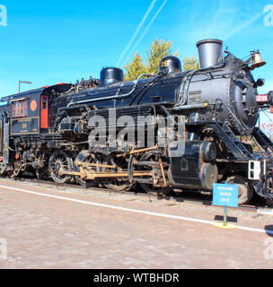 Williams, Arizona / USA - October 06 2012: View of Steam Locomotive of Grand Canyon Express Stock Photo