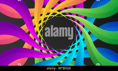 Black Background With Colorful Gradient Layout Design Template New Trend Vector, Suitable for Corporate Company Advertising, Header, Web Page, Landing Stock Photo