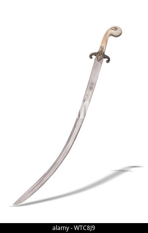 Turkish Ottoman shamshir sword of the 19th century. A shamshir is a ...